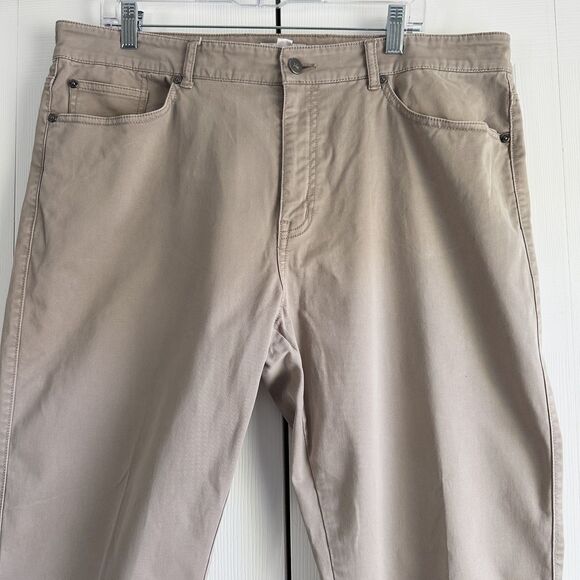 Peter Millar Pants Men's Size 38 Tan Flat Front Straight Leg Khaki Chino - Picture 2 of 12